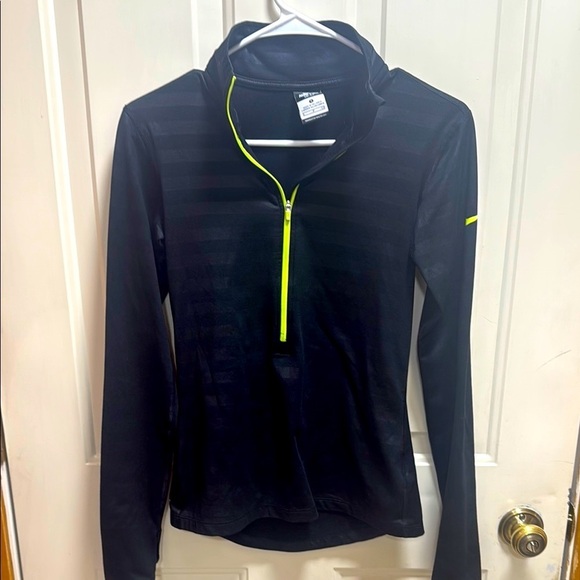 Nike Pro Dri-Fit black striped half zip pullover size S - Picture 1 of 7